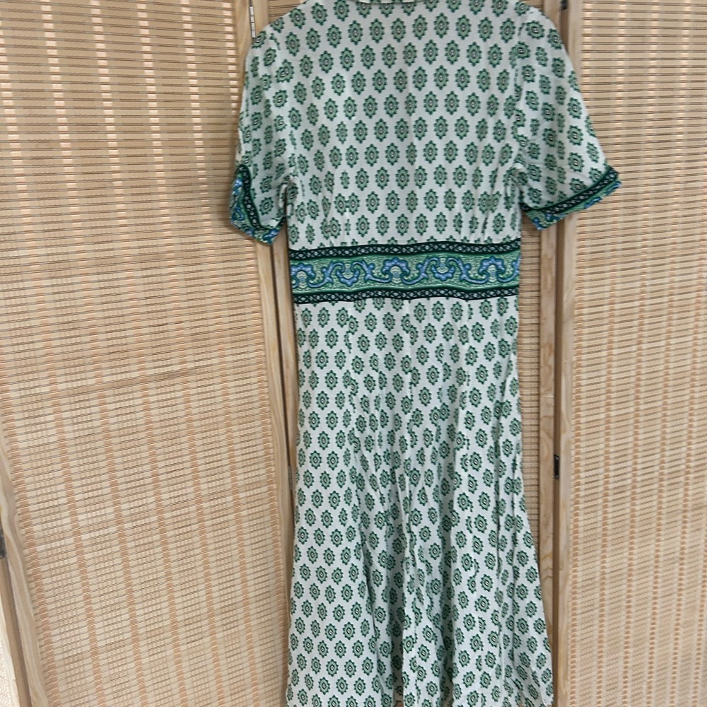 Sandro silk button up, short sleeve dress.